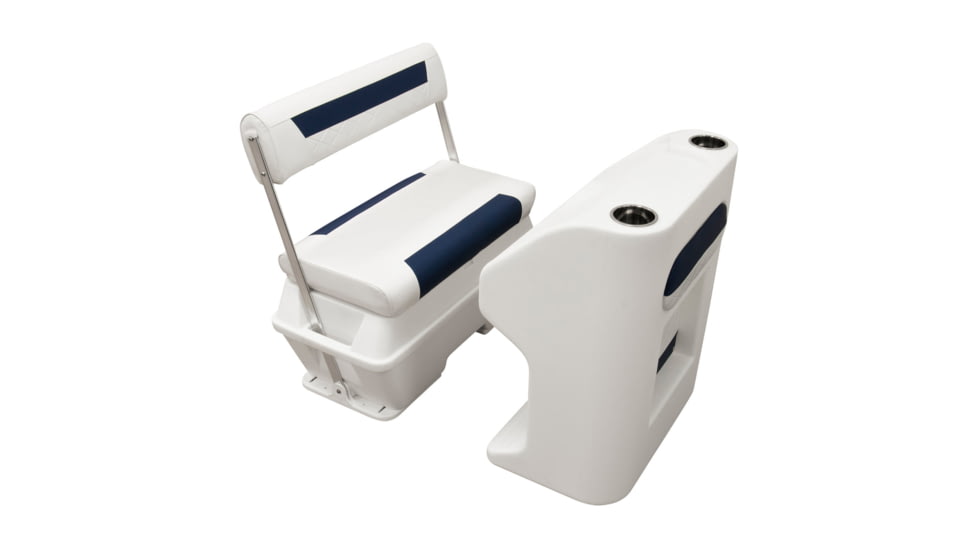 Wise DLX Pontoon 70 Qt Swingback Cooler, Brite White/Mariner Blue, Large, DLX156-1904