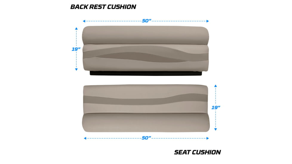 Wise Premier Pontoon 50in Bench, Mocha Java/Cafe/Mushroom, Large, BM1145-1749