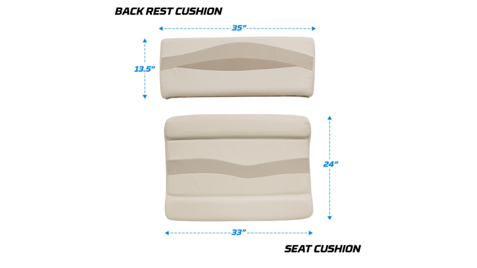 Wise Premier Pontoon Flip-Flop Seat, Platinum/Mocha Java/Khaki, Large, BM1152-1066