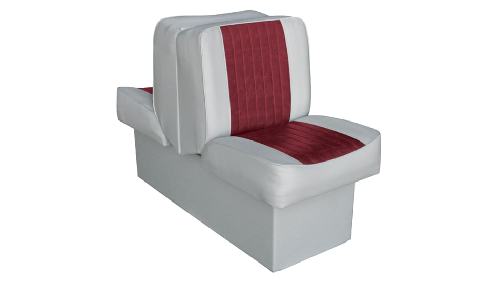 Wise Deluxe Lounge Seat w/ 10'' Base, Wise Gray/Wise Red, Large, 8WD707P-1-661