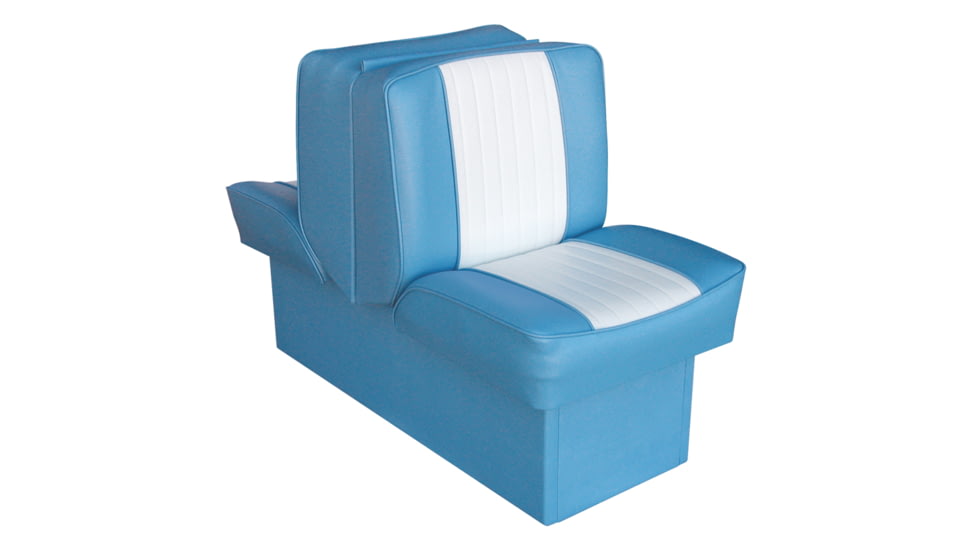 Wise Deluxe Lounge Seat w/ 10'' Base, Wise Light Blue/Wise White, Large, 8WD707P-1-663
