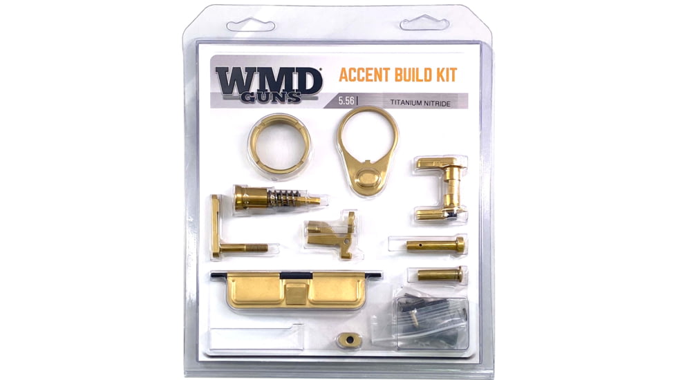 WMD Guns Accent Build Kit, 5.56, Titanium Nitride, Gold, 1-ACCKIT-TiN
