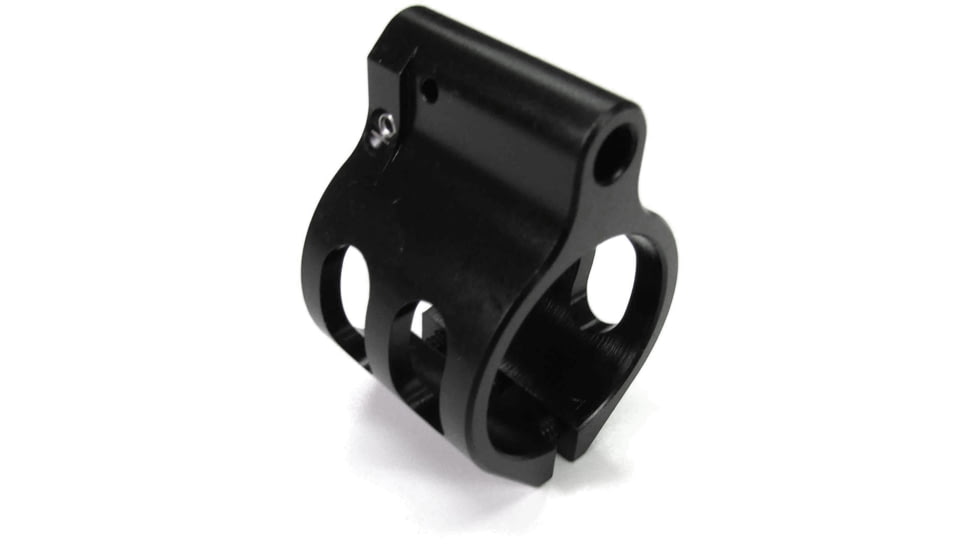 WMD Guns Gas Block, Adjustable, Low Profile .875in, Clamp, Nitromet, Black, 1-NMGB875