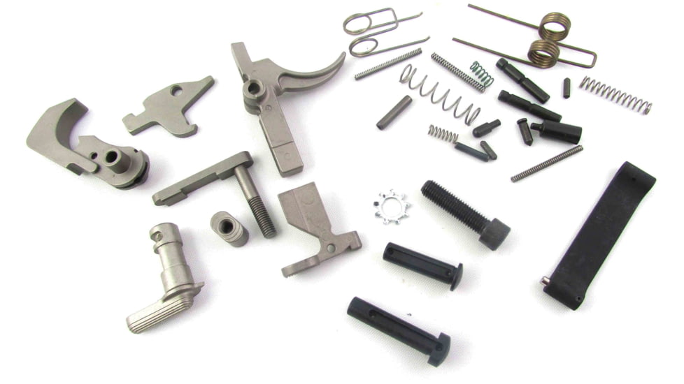 WMD Guns Lower Parts Kit AR-15 Mod 2, NiB-X, Nickel/Black, 1-NIBXLPKM2