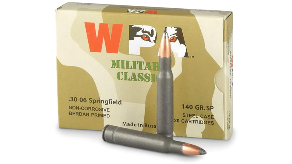 Wolf Ammo WPA Military Classic Rifle Ammo .30-06 Sprg 140 gr SP - 20/box, MC30-06SP140