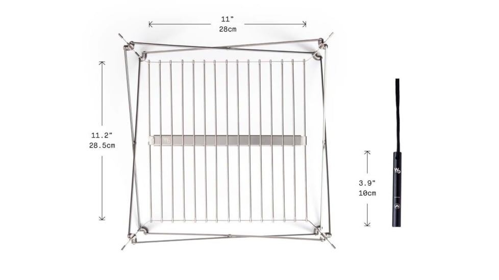 Wolf And Grizzly Grill w/ FireSet, Stainless Steel, WG-GRL-mM1-vWFS