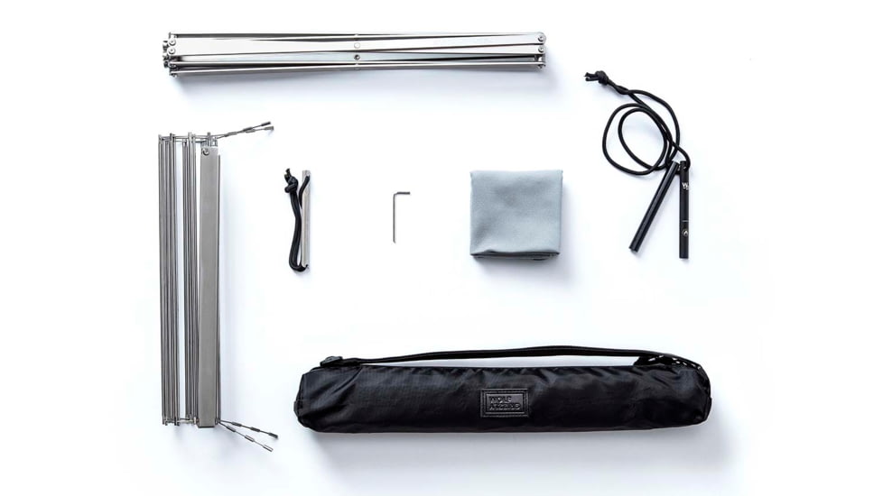 Wolf And Grizzly Grill w/ FireSet, Stainless Steel, WG-GRL-mM1-vWFS