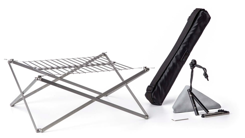 Wolf And Grizzly Grill w/ FireSet, Stainless Steel, WG-GRL-mM1-vWFS