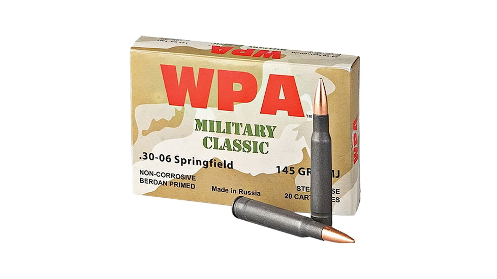 Wolf MC3006FMJ145 Military Classic 30-06 Springfield 145 Gr Full Metal Jacket