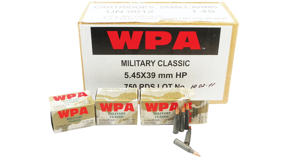 Wolf MC545BHP Military Classic 5.45x39mm 55 Gr Hollow Point Boat Tail HPBT 30