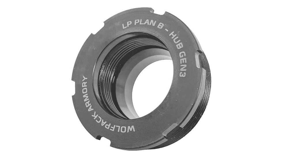 Wolfpack Armory Low Profile Plan B Armory Hub Adapter, Black, PB1375BNV3