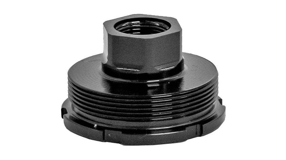Wolfpack Armory Recessed Direct Thread HUB Adapter, 5/8x24, Black Nitride, RDT5824BN