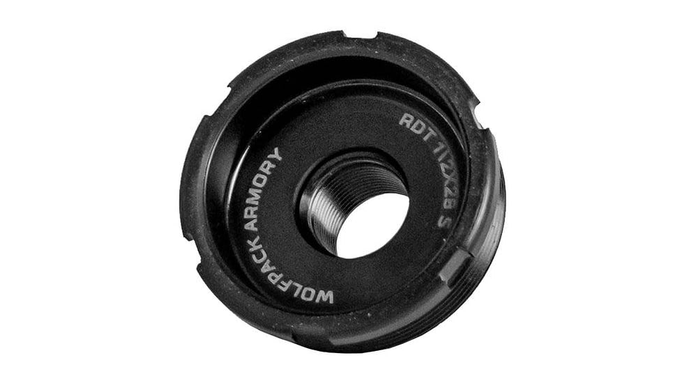 Wolfpack Armory Recessed Direct Thread HUB Adapter, 5/8x24, Black Nitride, RDT5824BN