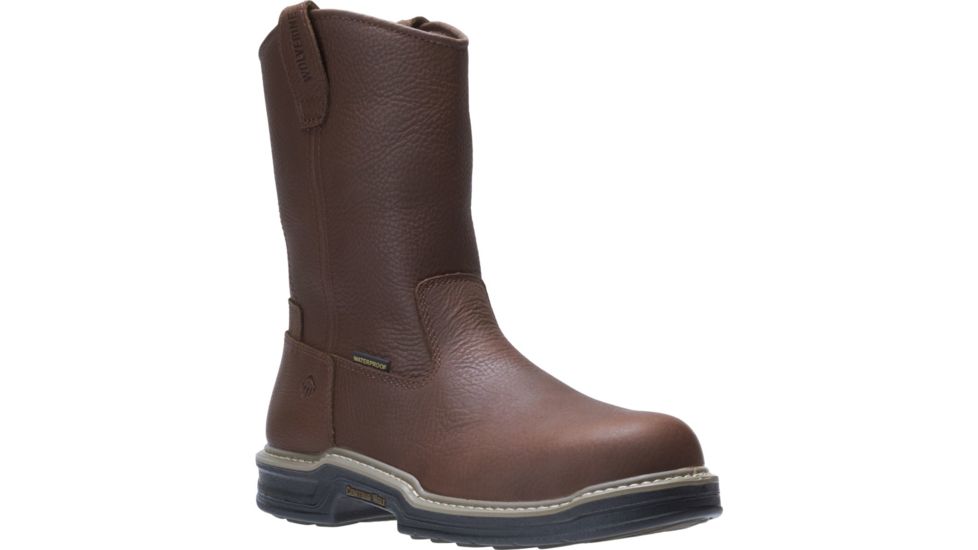 Wolverine Buccaneer Waterproof Wellington Work Boot - Mens, Dark Brown, 10.5 US, Extra Wide, W04827-10.5EW