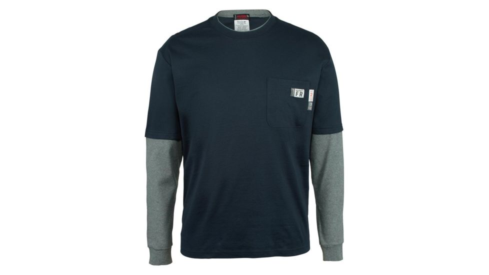 Wolverine FR Miter Shirt - Mens, Navy, 3X, W1207030-417-3X