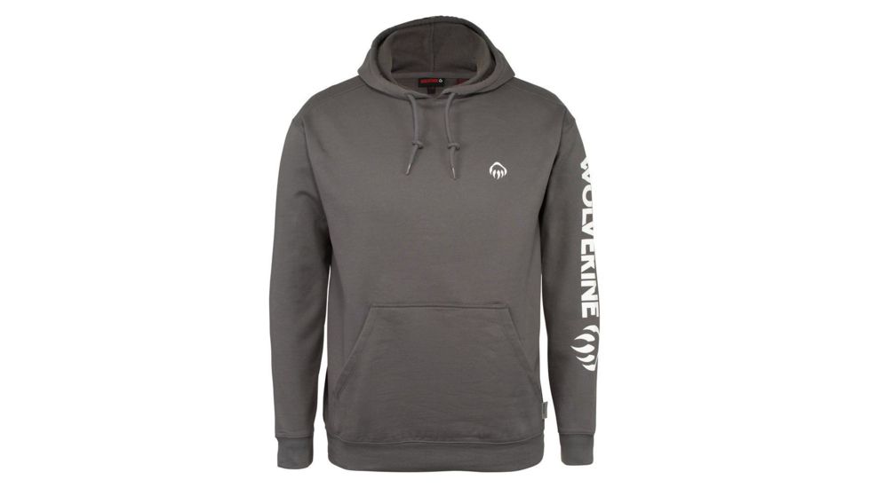 Wolverine Graphic Logo Long Sleeve Hoody - Mens, Granite, Medium, W1206800-045-M
