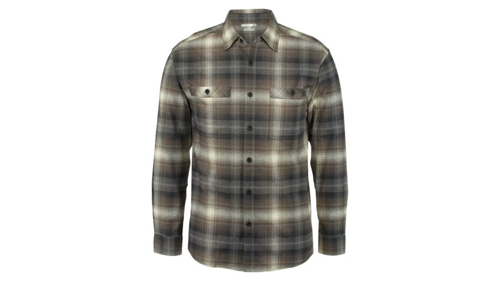 Wolverine Grayson Stretch Long Sleeve Flannel Shirt - Men's, Gunmetal Plaid, Large W1206400-041-L