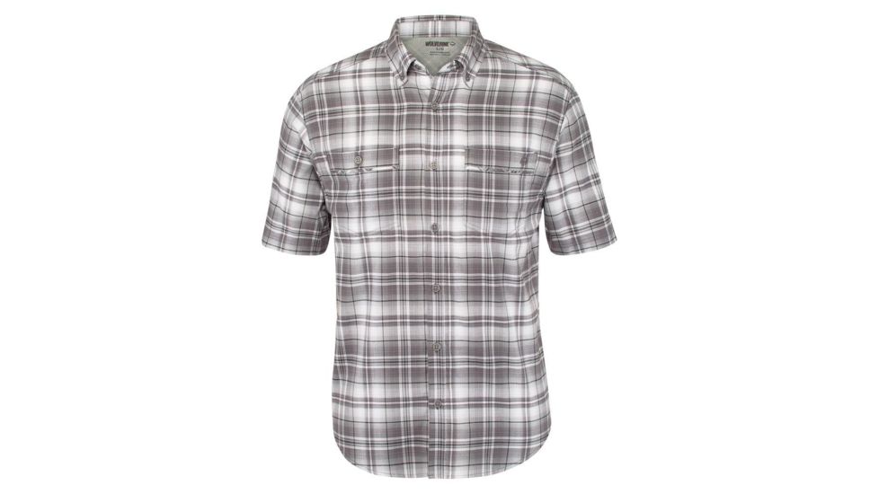 Wolverine Springport Short Sleeve Shirt - Men's, Dark Gray Plaid, Medium W1204520-029-M