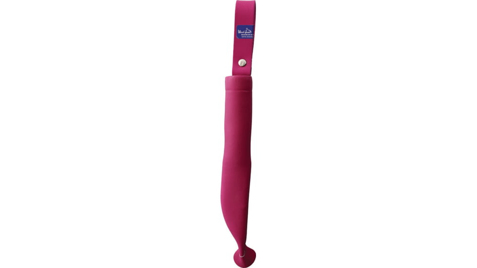 Wood Jewel 7.5in Pink Plywood Knife, 7.5in Overall, 3.25in Carbon Steel Blade, Pink Plywood Handle, Leather Sheath, 23PINK