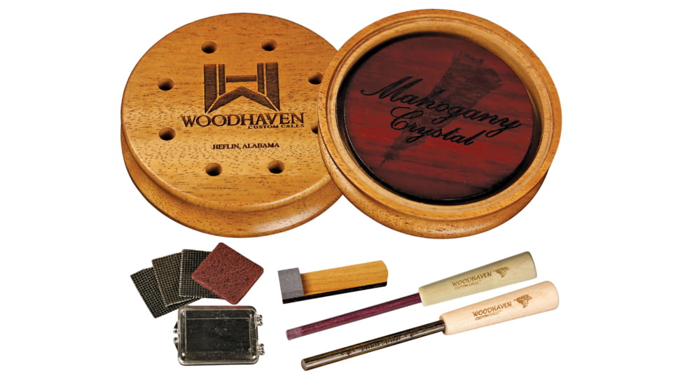 Woodhaven Calls WH355 Mahogany Crystal Friction Call Turkey Yelps