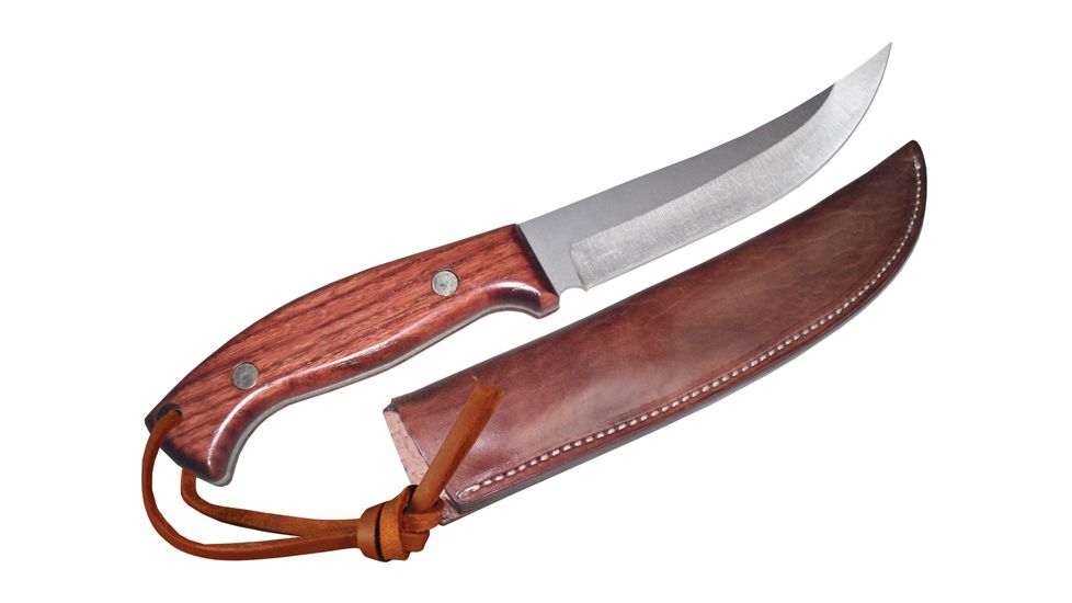 WoodmanS Pal J. Wayne Fears Knife with Sheath, Cook Knife, Leather Sheath 173711
