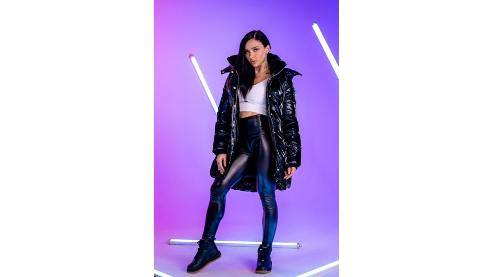 Woodpecker Penguin Unquilted Long Coat - Womens, All Wet Black, L, WPW010-AWB-L