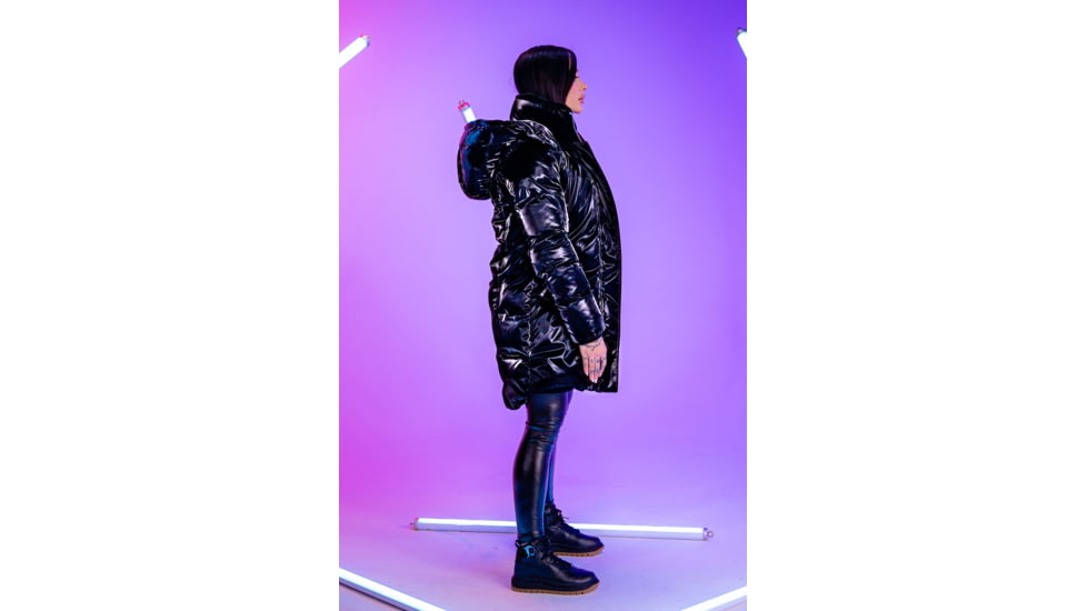 Woodpecker Penguin Unquilted Long Coat - Womens, All Wet Black, L, WPW010-AWB-L