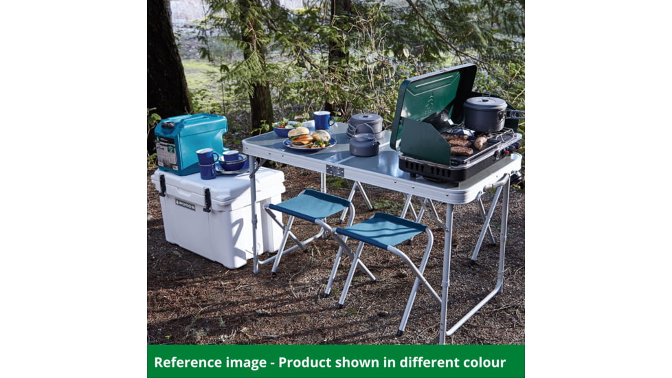Woods Folding Portable Camping Table Set w/ 4 Camping Chairs, CTI0765544