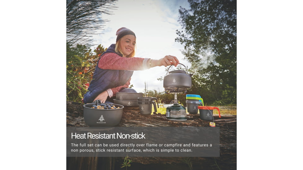 Woods Nootka Anodized 5-pc Camping Cook Set, CTI0763520
