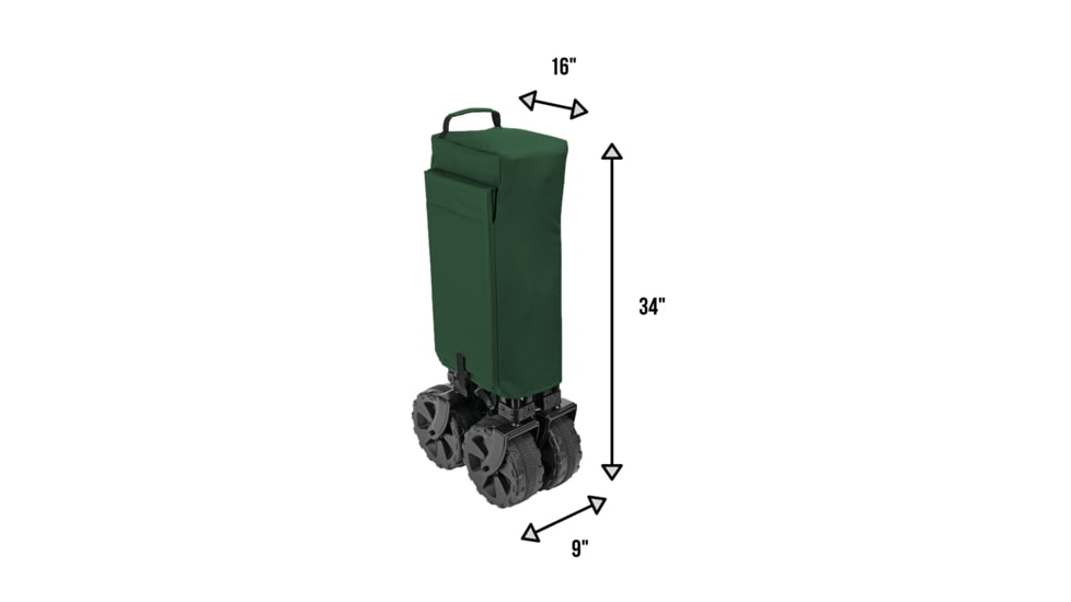 Woods Outdoor Collapsible Utility King Wagon, 225 lb Capacity, Green, CTI0762933G