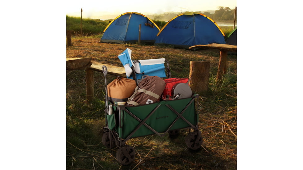 Woods Outdoor Collapsible Utility King Wagon, 225 lb Capacity, Green, CTI0762933G