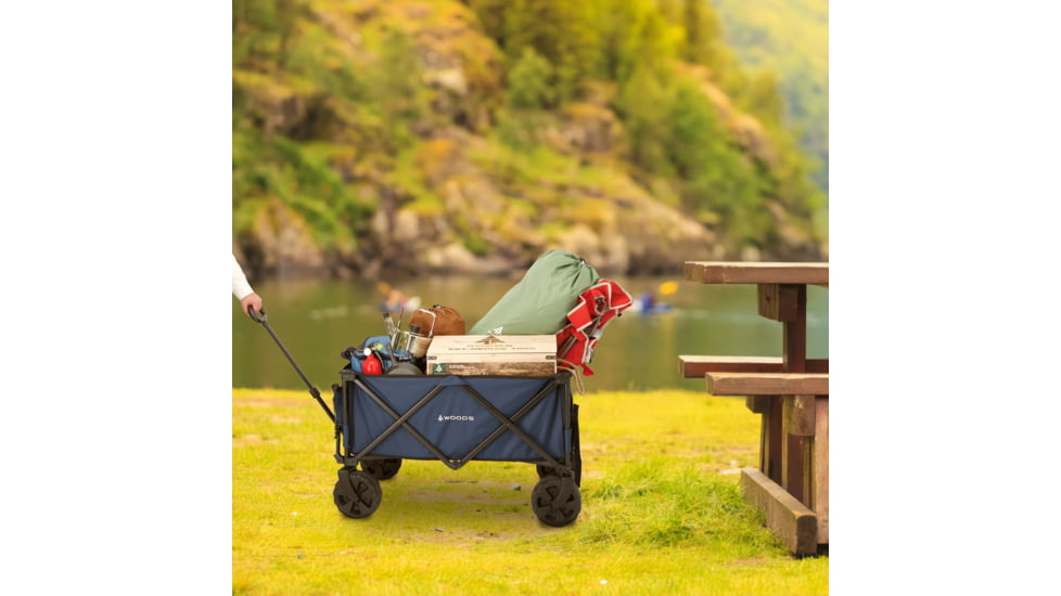 Woods Outdoor Collapsible Utility King Wagon, 225 lb Capacity, Navy, CTI0762933N