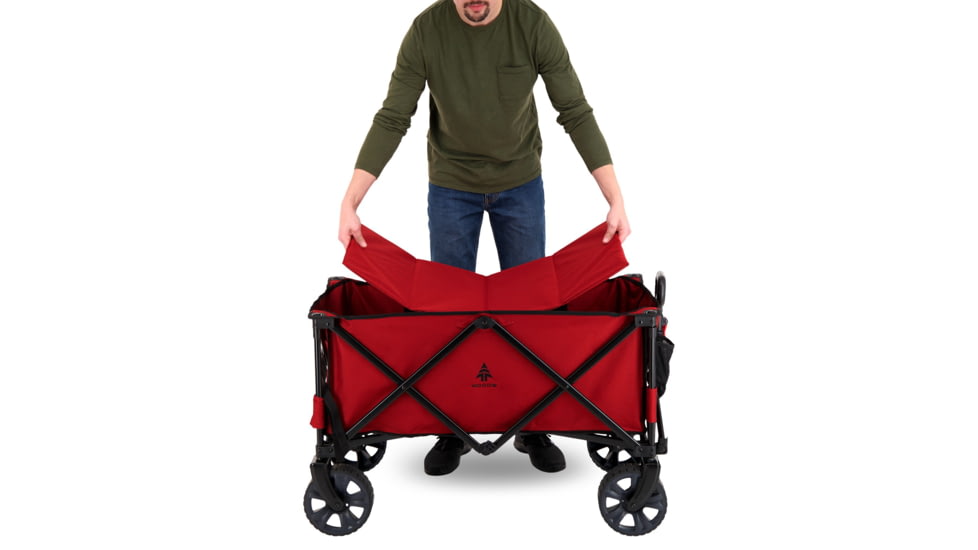 Woods Outdoor Collapsible Utility King Wagon, 225 lb Capacity, Red, CTI0762933R