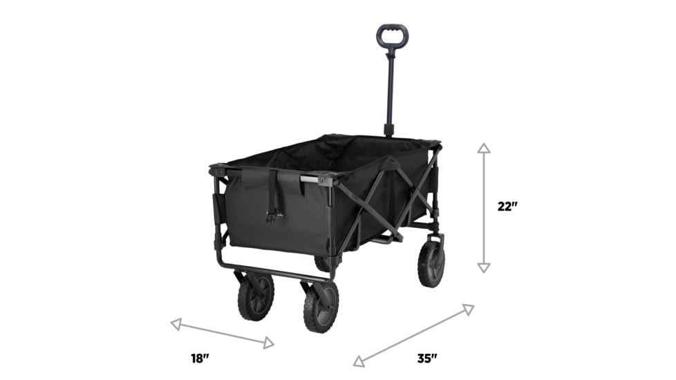 Woods Outdoor Collapsible Utility Standard Wagon, 150 lb Capacity, Black, CTI0765541