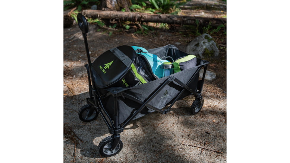 Woods Outdoor Collapsible Utility Standard Wagon, 150 lb Capacity, Black, CTI0765541