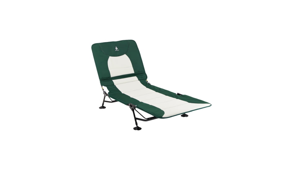 Woods Portable Quick Set-up Folding Adjustable 2-in-1 Camping Lounger/Cot, Green, CTI0765535G