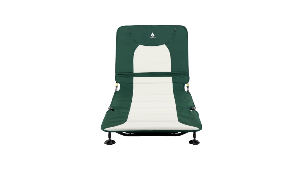 Woods Portable Quick Set-up Folding Adjustable 2-in-1 Camping Lounger/Cot, Green, CTI0765535G
