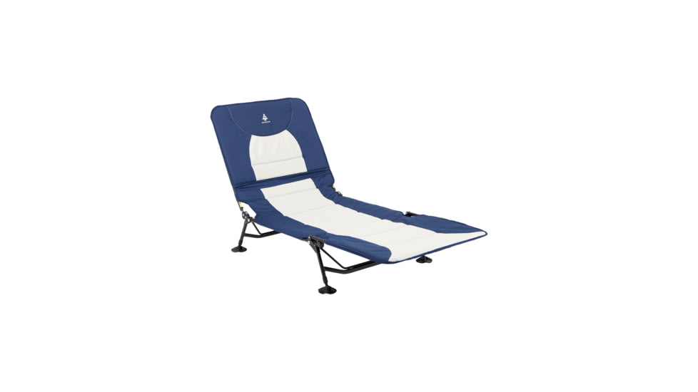 Woods Portable Quick Set-up Folding Adjustable 2-in-1 Camping Lounger/Cot, Navy, CTI0765535N