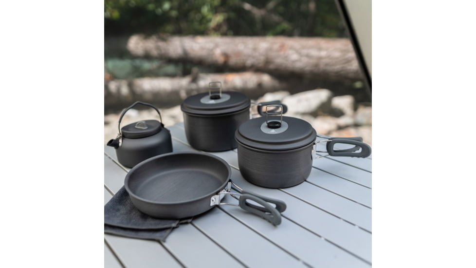 Woods Selkirk Anodized 4-pc Camping Cook Set, CTI0766080