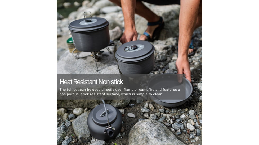 Woods Selkirk Anodized 4-pc Camping Cook Set, CTI0766080