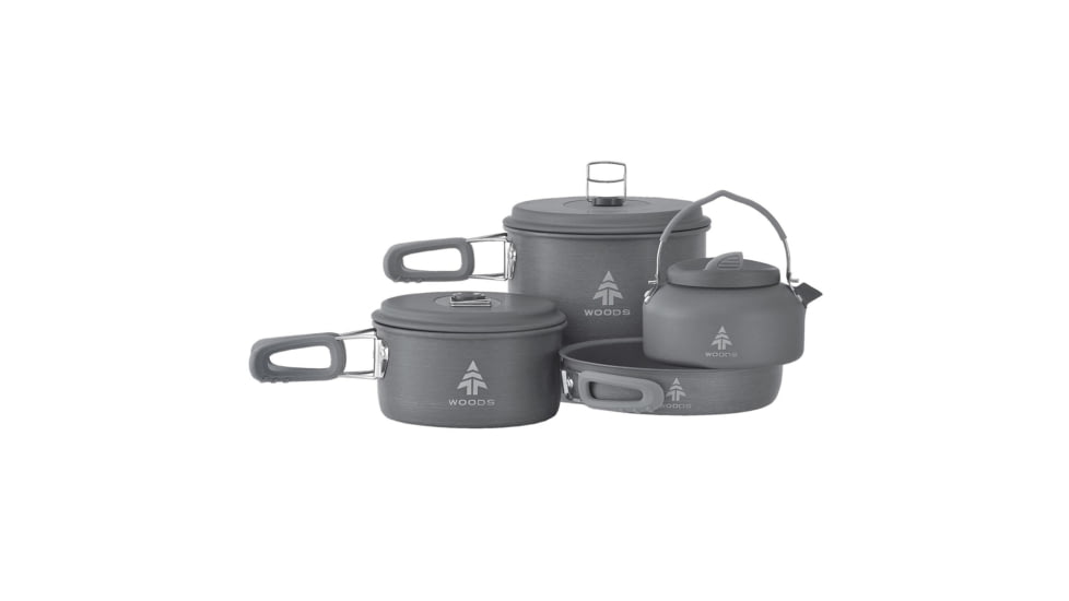 Woods Selkirk Anodized 4-pc Camping Cook Set, CTI0766080
