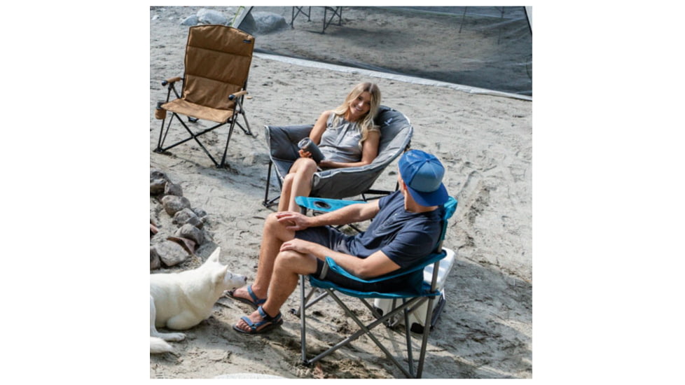 Woods Strathcona Fully Padded Folding Camping Bucket Chair, Gray, CTI0766048G