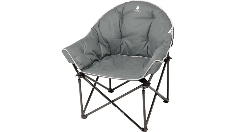 Woods Strathcona Fully Padded Folding Camping Bucket Chair, Gray, CTI0766048G