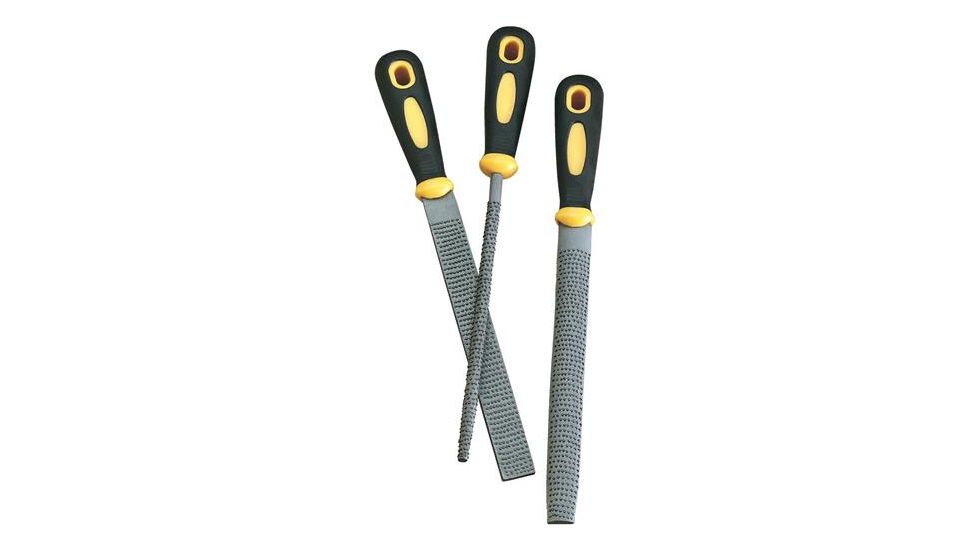 Woodstock 3 Pc. Wood Rasp Set with Rubber Handles, 12 in. Overall Length D3113