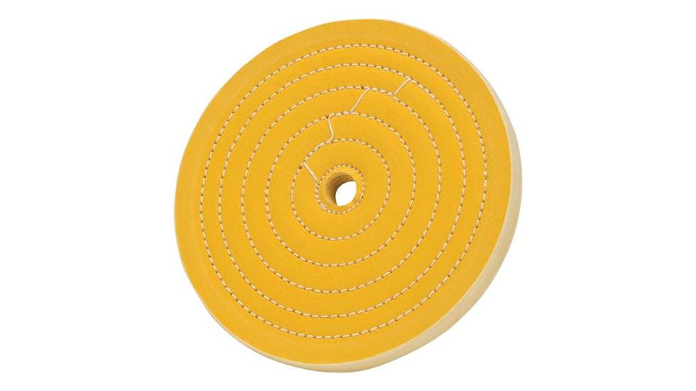 Woodstock Hard Muslin Buffing Wheel, 6in. Diameter x 50 Ply x 1/2in. Hole D2514