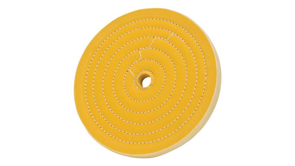 Woodstock Hard Muslin Buffing Wheel, 6in. Diameter x 50 Ply x 3/4in. Hole D3089