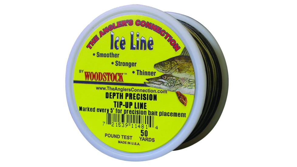 Woodstock Metered Tip-Up Line Number 20 50Yd Blk/Tan 12/Disp, 12-TU-50-20-MTR