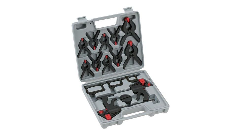Shop Fox Polymer Spring Clamp Set, 16 pc., Mini D3628