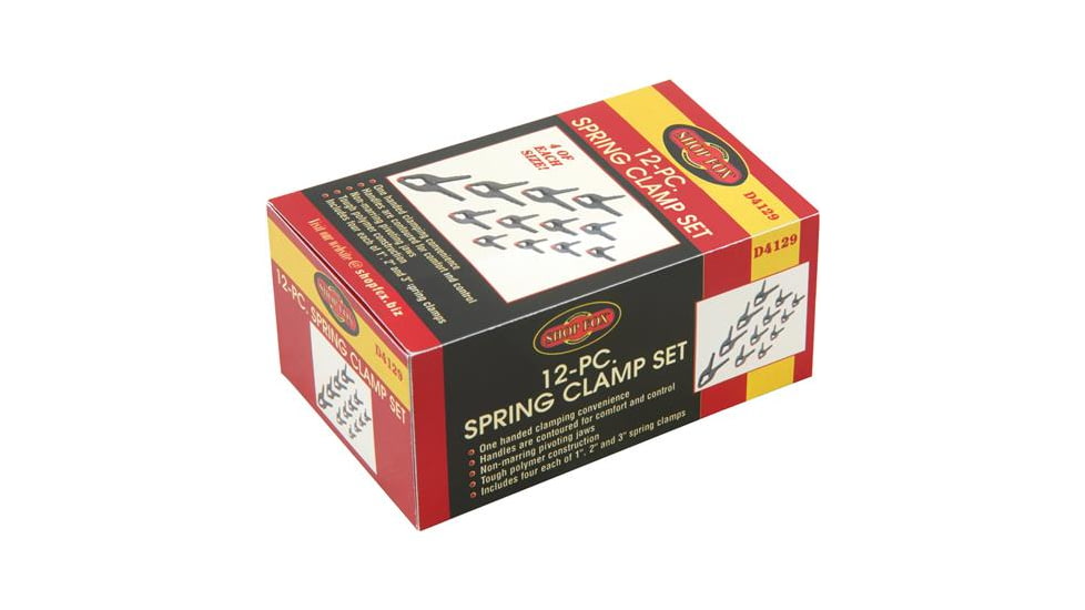 Shop Fox Polymer Spring Clamp Set, 12 pc. D4129