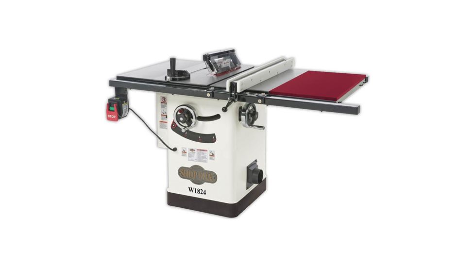 Woodstock SHOP FOX 2 HP 10in Hybrid Cabinet Table Saw with Extension Table, W1824